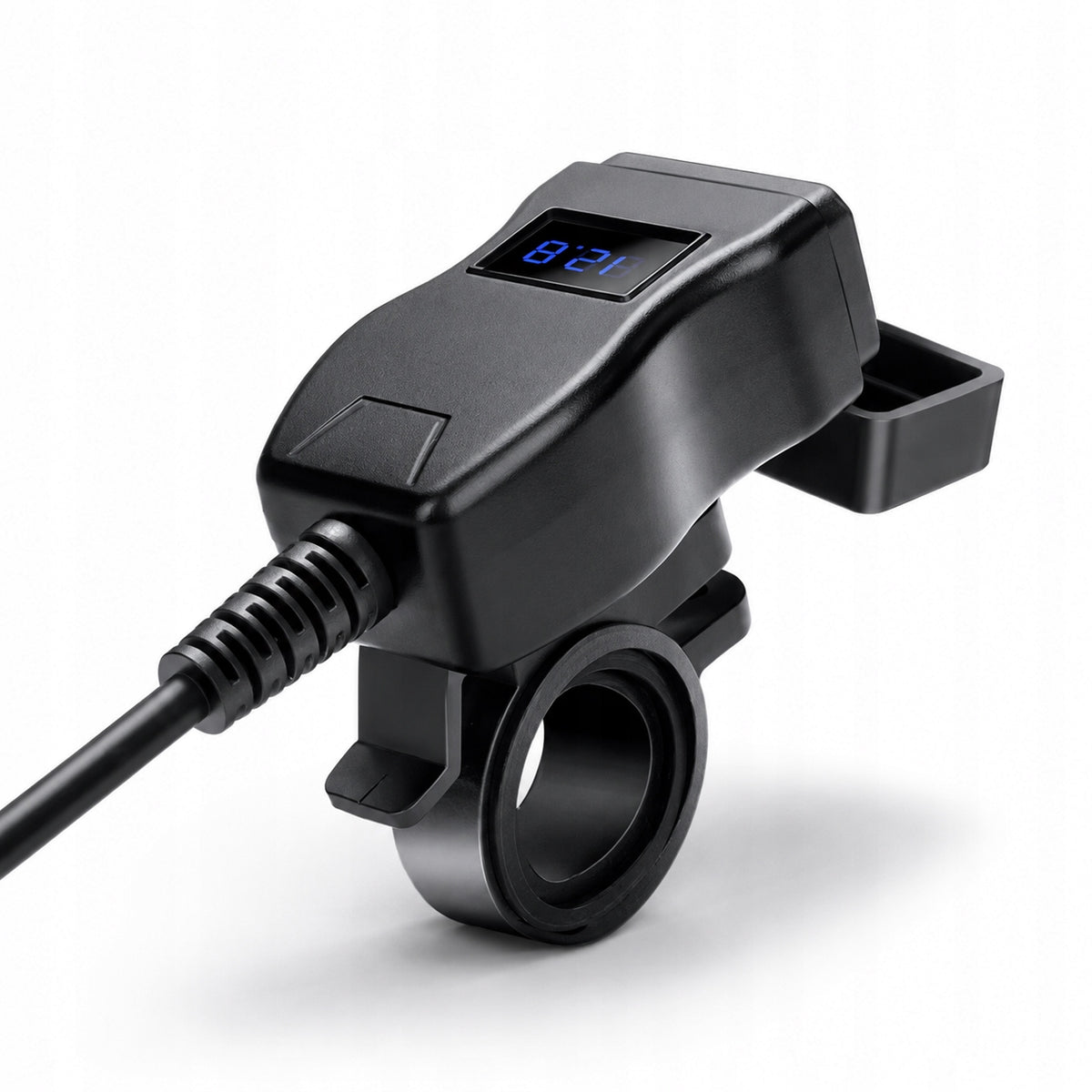 Ładowarka motocyklowa USB-A / USB-C z woltomierzem