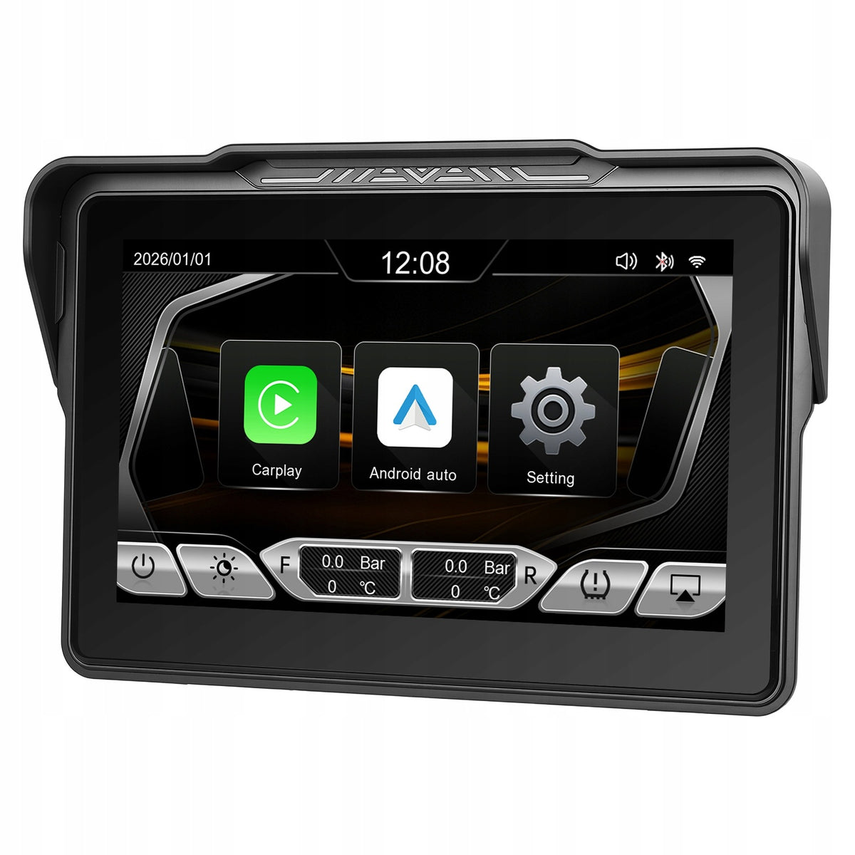 Ekran motocyklowy Podofo A4629 7″ – CarPlay / Android Auto