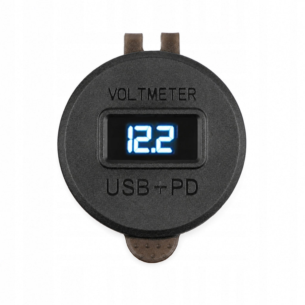 Ładowarka motocyklowa DIN Hella BMW USB-C PD QC3.0 woltomierz wyłącznik