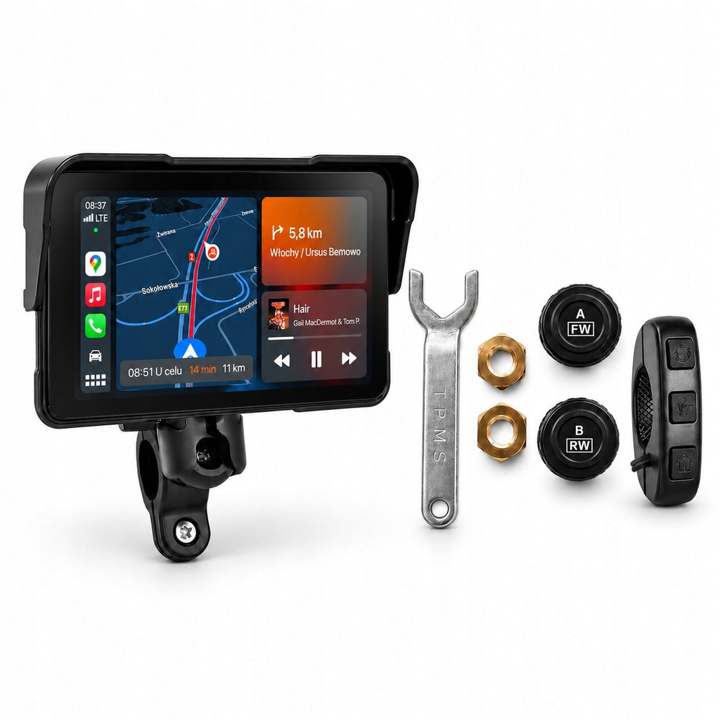 Ekran motocyklowy 5” + TPMS | A4527 & Y4149