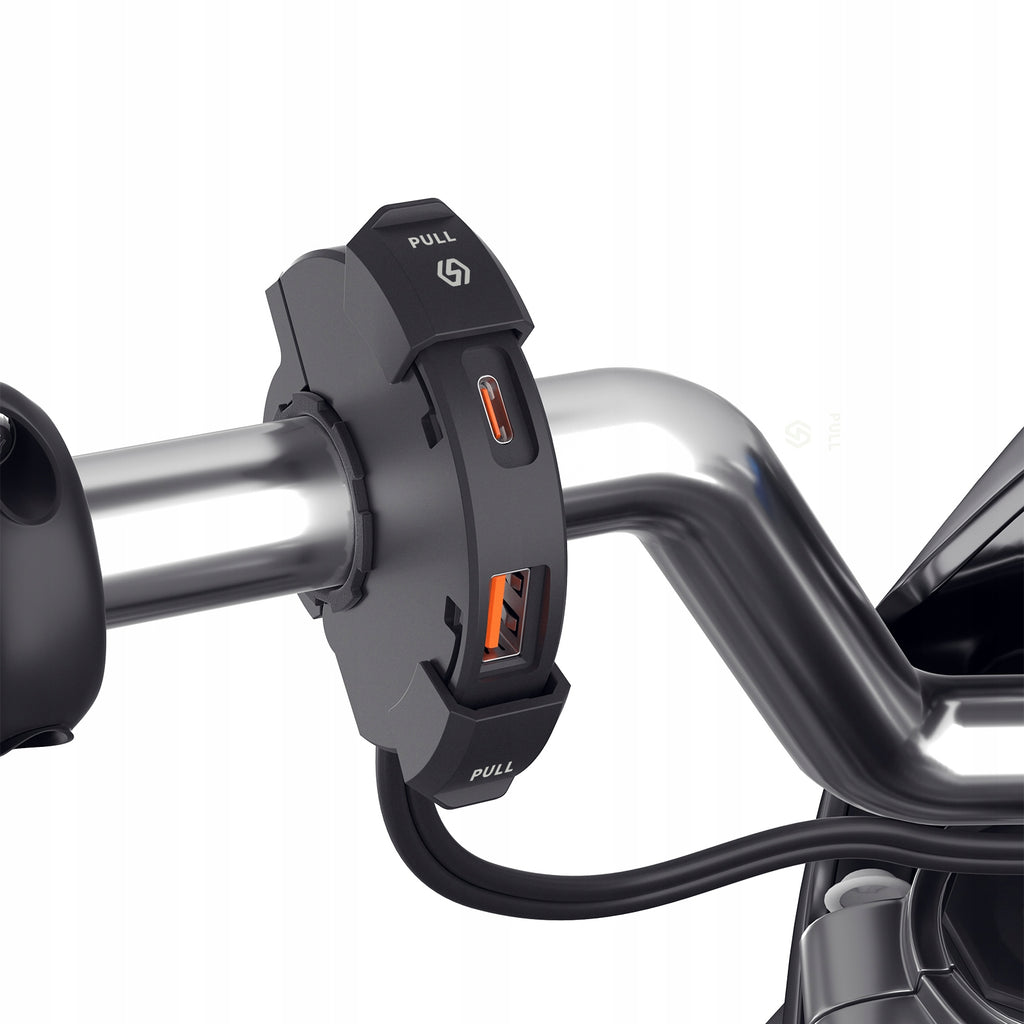 Ładowarka motocyklowa USB-A / USB-C na kierownicę