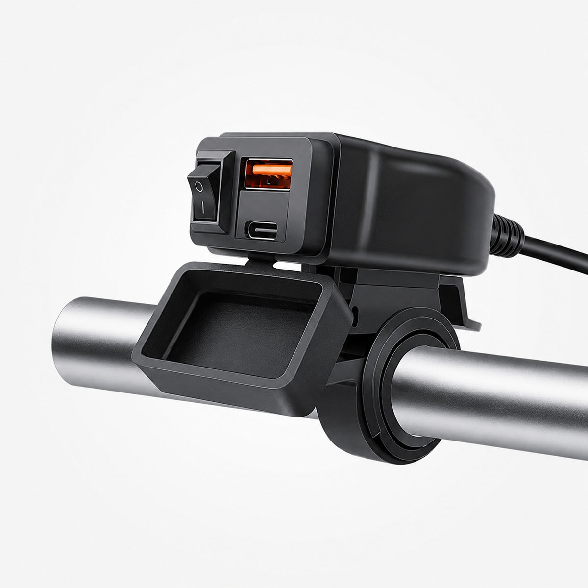 Ładowarka motocyklowa USB-A / USB-C z woltomierzem