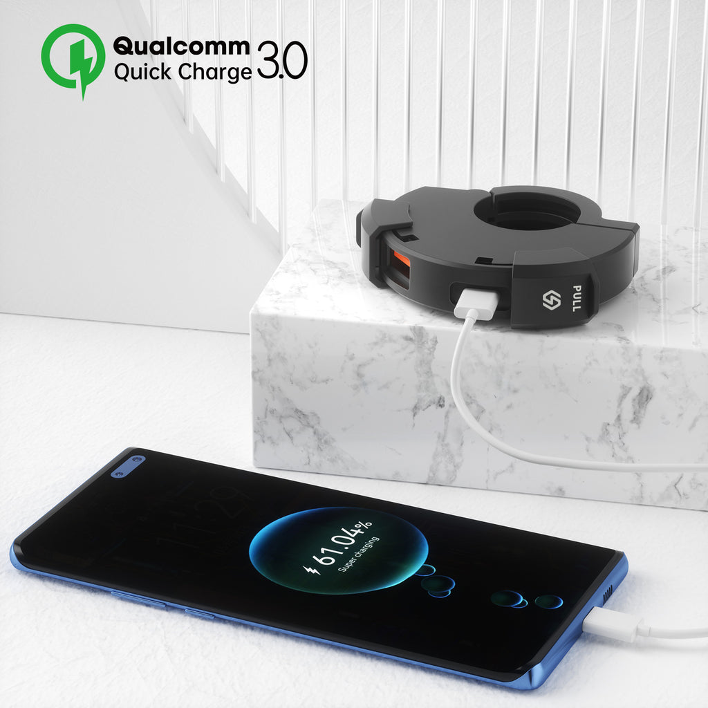 Ładowarka motocyklowa USB-A / USB-C na kierownicę