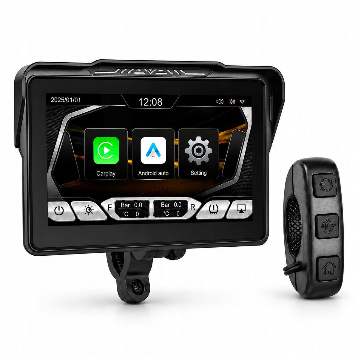 Ekran motocyklowy Podofo A4629 7″ – CarPlay / Android Auto