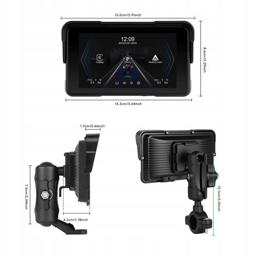Ekran motocyklowy 5” + TPMS | A4527 & Y4149