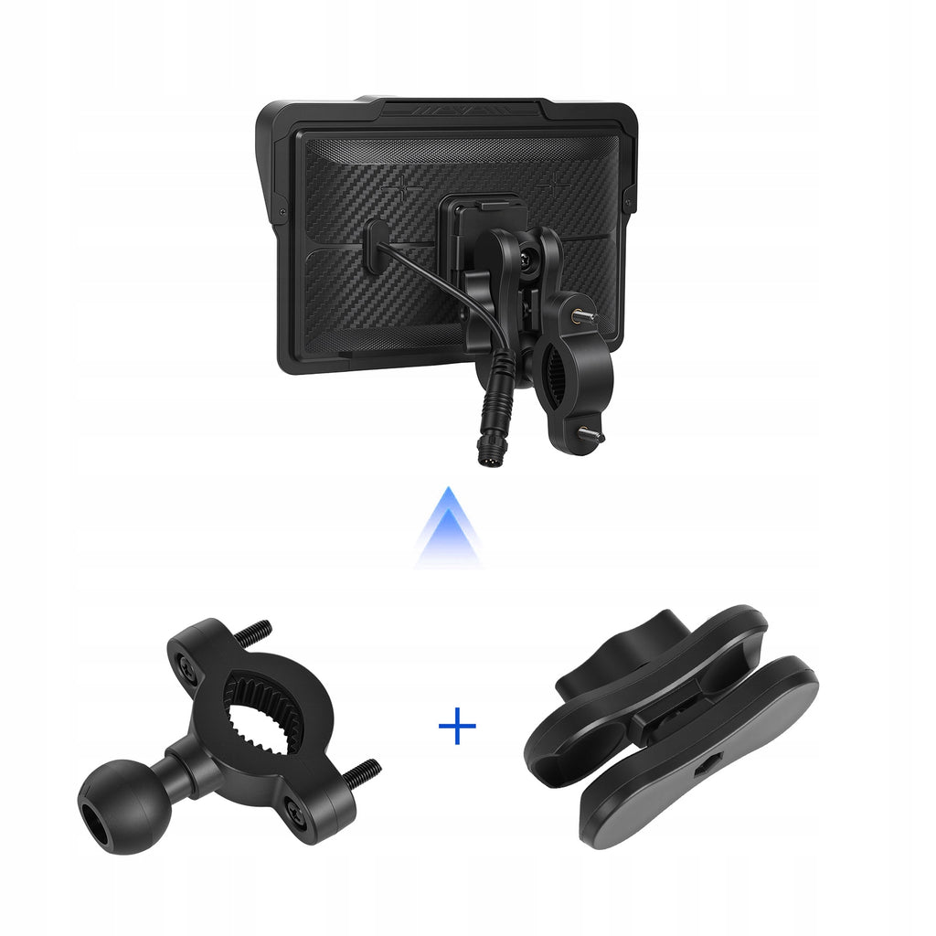 Ekran motocyklowy Podofo A4629 7″ – CarPlay / Android Auto