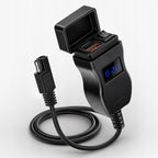 Ładowarka motocyklowa USB-A / USB-C z woltomierzem