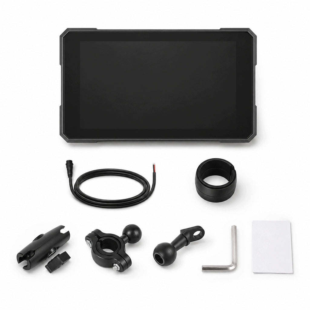 Ekran motocyklowy Podofo A4491 5″ – CarPlay / Android Auto